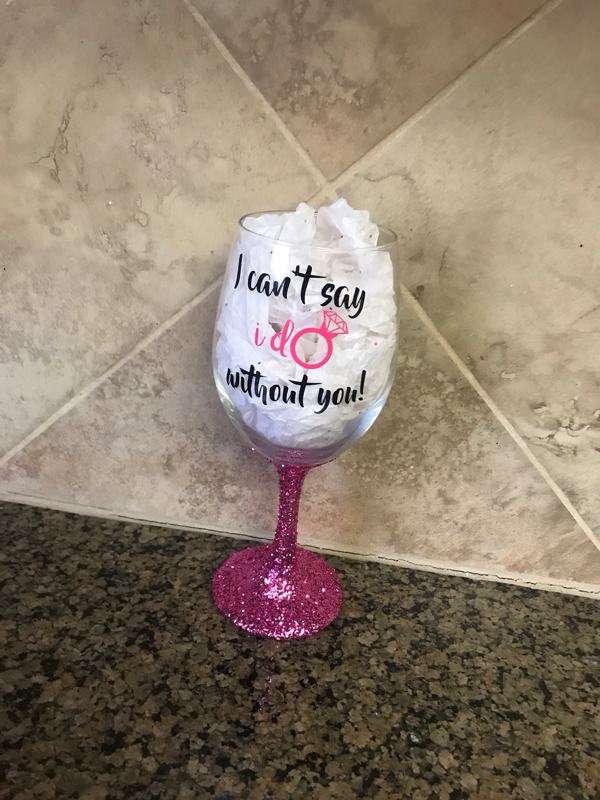 Engraved Maid of Honor Wine Glass Personalized Gift Special Order